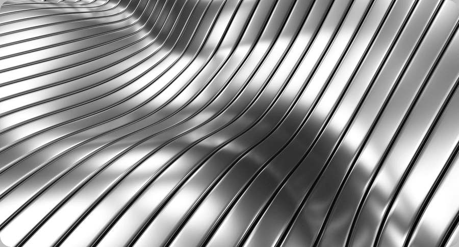 Panel composite de aluminio con acabado metálico ondulado